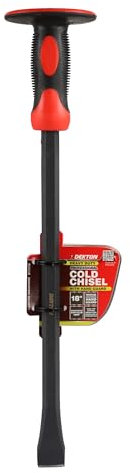 Dekton 18inch Cold Chisel With Grip-Premium Steel Construction For Precision Cutting, Chipping, Carving|Ergonomic Handle| Ideal For Metalworking, Stone, Concrete| High-Impact Tool For Professional Use