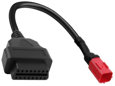 Hemlosk OBD2 Diagnosekabel Adapter 6 Polig, 33CM Motorrad Diagnosegerät Kabel für Honda Suzuki, Adapter Stecker & Fehlererkennung, Robustes OBD2 Kabel für Motorräder
