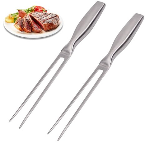 INNAL 2 Pezzi Forchetta per Carne in Acciaio Inox con Manico Ergonomico