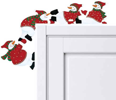 Knowlife Decoración Navideña para Marcos de Puerta,Festivo de Doble Cara,Decoración para Parte de Puerta | para Dormitorio Salón Ventana Y Gabinete De Hogar