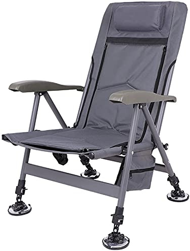 PAGUON LCAIPNYF Klappstuhl, Aluminium-Hochleistungs-Campingstuhl, Angelstühle, Outdoor-All-Terrain-Strandstuhl, verstellbare Rückenlehne in 5 Gängen, für Wandern, Strand, Garten