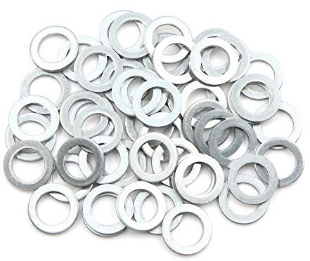 sourcing map 50 stücke Motoröl Quetschscheiben Ablassschraube Dichtungen 12mm ID. 19,7 mm Außendurchmesser. für das Auto