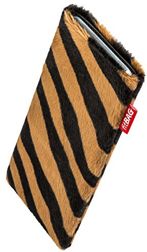 fitBAG Bonga Tiger Handytasche für Apple iPod Touch 7G 2019 7.Generation Tasche aus Fellimitat mit Microfaserinnenfutter | Hülle mit Reinigungsfunktion | Made in Germany