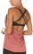 icyzone Damen Sport Yoga Top mit BH - 2 in 1 Fitness Shirt Cross Back Gym Sport Tank Top (M, Peony)