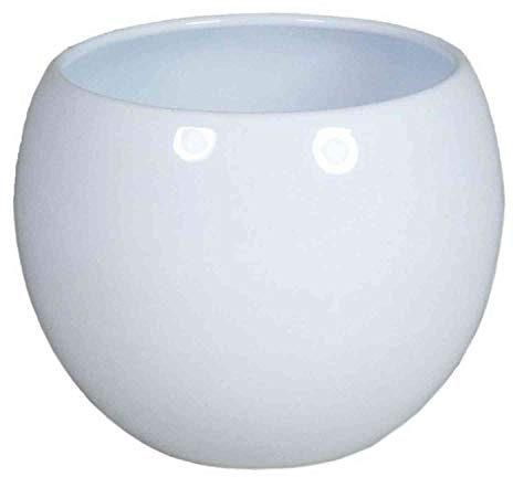 INNA-Glas Ceramic plant pot, Ø20cm, 14cm, white - Small planter/orchid pot