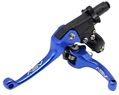 VSKTE 22mm Legierung ASV F3 Serie 2ND Kupplungsbremse Falthebel Fit Für die meisten Motorrad atv Dirt Pit Bike modifizieren Teile Ersatzteile Faltschnapphebel. (Color : Blue one pair)