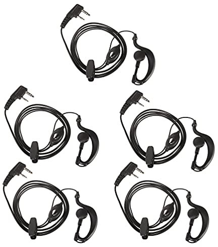 Milisten Wireless Sports Earbuds 5pcs Radio Headphone Waterproof Earbuds Interphone Earphones Headsets for (Black) Wireless Over Ear Headphones