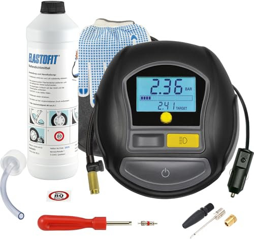 ELASTOFIT XT1000 Reifenpannenset Reifendichtmittel 10 Jahre haltbar Reifenreparaturset (XT1000)