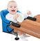 Tischsitz Faltbar Baby Hochstuhl Sitzerhöhung Portable Stuhlsitz mit Transportbeutel, Ideal für zu Hause und Unterwegs (Hellblau)