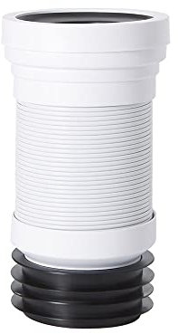 Milano Bathroom Flexible Plastic Close Coupled Toilet WC Straight Connector