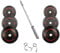 Strongway® Olympic 50KG 70KG 100KG Bumper Weight Plates Sets with 6FT 7FT Barbell - 2 Inch (2) / 50mm Hole - Rubber Coated Cast Iron Weight Lifting Bar (100KG SET + 7FT BAR)