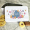 Fingerprint Designs Cute Bunnies With Easter Eggs Blue Personalised Gift Biscuit Sweets Treat Tin