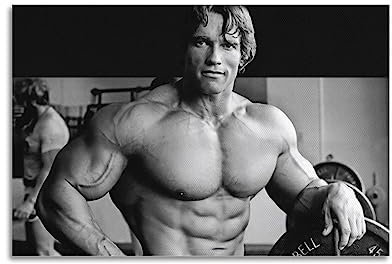 ELedvb Arnold Schwarzenegger, bester Bodybuilder aller Zeiten, Leinwand-Poster, dekoratives Gemälde, Leinwand-Wandposter und Kunstdruck, modernes Familienschlafzimmer-Dekor-Poster, 30 x 45 cm