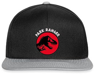 Spreadshirt Jurassic Park Park Ranger Snapback Cap, One size, Schwarz/Grau