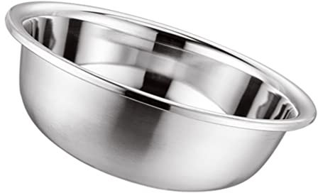 Uonlytech Stainless Steel Mixing Bowls 28cm Polished Mirror Heavy Duty Kitchen Bowls Flour Basin Vegetable Washing Prep Nesting Metal Bowl for Cooking Serving