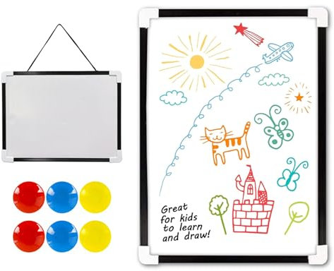 Magnetisches Whiteboard Klein - Tragbare Magnettafel Weiß, Mini Trocken Abwischbar, Wiederbeschreibbar Weißtafel Magnetwand