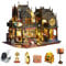 CUTEROOM DIY Miniaturhaus Set, kleines Haus Set für Erwachsene zum Bauen, hölzernes Puppenhaus-Set mit Möbeln und LED Geburtstagsgeschenken für Teenager und Erwachsene (Holo Magic City)