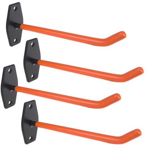Maclean MC-437 Universal Wandhalterungen für Reifen, Räder, Leiter, Fahrrad, Gartenschlauch | aus Stahl | max. Belastung 60kg pro Halterung | Inkl. Montagezubehör (4-er Pack)