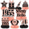 Luvart 70th Birthday Decorations Women - Rose Gold Table Decorations for 70th Birthday Party Vintage 9PCS Honeycomb Centerpieces Decor 1955 Party Supplies for Woman Men