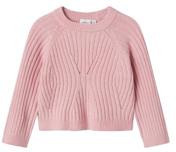 NAME IT Mädchen Nmfrikine Ls Short Knit Pullover P Nmfrikine Ls Short Knit Pullover P (1er Pack)