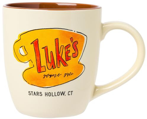 Silver Buffalo Gilmore Girls Luke's Diner Logo Stars hohle Keramiktasse, 530 ml