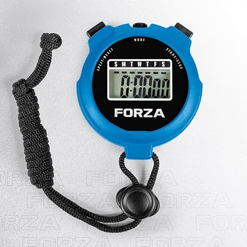 FORZA Stopwatch | Multi-Functional Sports Stopwatch Timer for Coaches, Athletes and Schools with Water-Resistant, Easy-to-Read Display - Choose Your Colour! (Blue, Pack of 25)