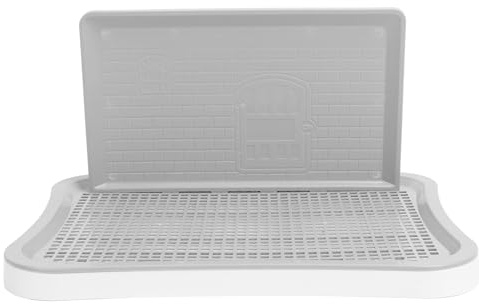 Hundetoiletten-Tablett, Abnehmbare Mesh Training Toilette Töpfchen Tray mit Wand Spalte, Pet Indoor Hundetraining Toilette für große kleine mittlere Haustiere,