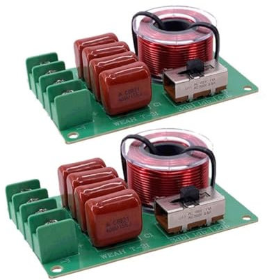 Benssey 2 STK. Reine Hochfrequenzweiche, Einstellbare Frequenzweiche für Heimkino-Autolautsprecher