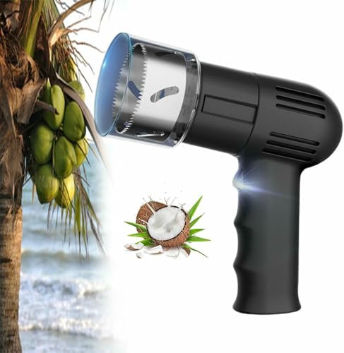 Coconut Water Opener, Electric Coconut Bottle Opener, Tools Convenient Comfortable Easy to Open Stainless Steel Bottle Opener Coconut Shell Remover,Green