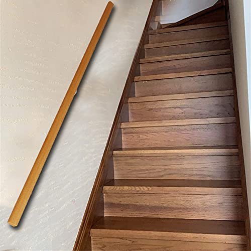 MBHHU Non-Slip Stair Railings Support Rod，Wooden Handrail With Complete Set, Anti-Slip Stair Railing Wood Banister For Indoor Outdoor Elderly Children Loft Safety Hand Grab Rail(20ft)