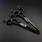 Ciseaux de Coupe de Cheveux, 6 Pouces en Acier Professionnel coupé Noir Portant des Ciseaux de Cheveux Haircut Hurber Barber Coupe Ciste de cisaille