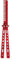 Butterfly Knife Comb Trainer - Stainless Steel Unsharpened Slice for Beginner Training (Red, 22 * 3.5CM)