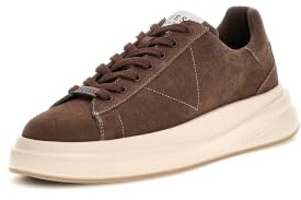 Guess Elba Suede - Sneakers Basse Uomo Marroni in Pelle