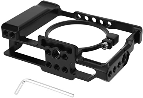 PODSJD Camera Cage für RX100 M7 M6, Aluminium Schutzgehäuse, Leicht und Kompatibel - Passgenau, Stabil und Multifunktional für DSC - RX100 VII und Zubehör