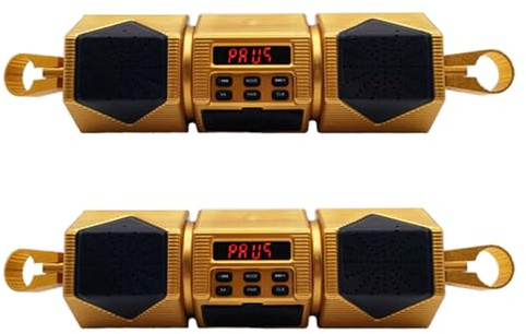 Tumintu 2X Motorrad MP3 Player Lenker Lautsprecher Bluetooth Musik FM Radio Wasserdicht Verstellbare Halterung Fahrrad Audio Stereo 12V