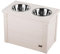 New Age Pet® ECOFLEX® Elevated Dog Feeder with 2 Stainless Steel Bowls and Sliding Lid Storage Bin
