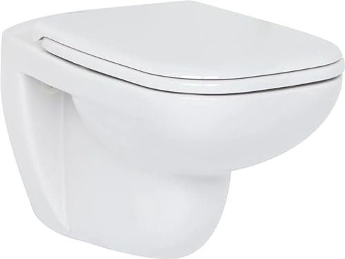 Duravit Wand-WC D-Code 545mm, weiß rimless, Tiefspüler, 4,5L, 2570090000