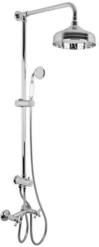 Welfenstein Nostalgie Regendusche Aufputz Set 2Q-T42 mit Duscharmatur Retro