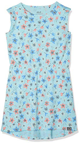 Jack Wolfskin Mädchen Lily Lagoon Kleid, Gulf Stream Allover, 128