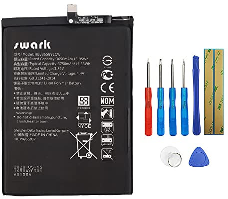 Swark HB386589ECW Akku Kompatibel mit Huawei Mate 20 Lite & P10 Plus & Honor View 10 & Honor Play & Huawei Nova 5T with Tools