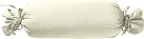 Erwin Müller Nackenrollenbezug Single-Jersey Murnau - Natur Größe 40x15 cm Ø - bügelfrei, strapazierstark, elastisch, mit Bindeband