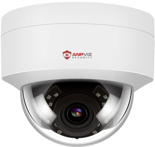 Anpviz 4MP PoE IP Dome Camera with Microphone/Audio, IP Security Camera Outdoor Indoor, 98ft Night Vision, IP66 Waterproof, 2.8mm Wide Angle Lens, 24/7 Recording, Not PTZ, NDAA,IPC-D240W-S (U Series)