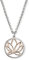 Engelsrufer Damen-Halskette mit plattiertem Lotusblumen Motiv, Roségold verziert, aus 925er Sterlingsilber, Karabiner-Verschluss, Länge 44 cm, ERN-LILLOTUS-BICOR