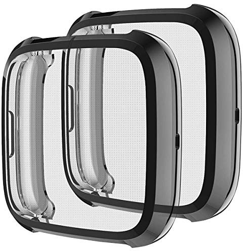 oGoDeal Protection intégrale pour Montre Fitbit Versa 2, Finition plaquée, Doré et Transparent