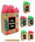 PURPLE LADYBUG 6 Christmas Bags Multipack - Christmas Bags for Presents with Scratch Paper Panel for Personalised Messages with 3 Unique Designs and Tissue Papers
