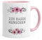 Tasse Kaffeetasse Teetasse Keramiktasse MoonWorks® Ich hasse Menschen rosa unisize
