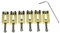 KAISH Solid Brass Guitar Bridge Saddles Brass Saddle 10.8mm String Spacing with Nickel Screws for Stratocaster/Telecaster