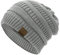 Durio Strickmütze Damen Mütze für Frauen Wintermütze Beanie Mütze Grobstrick Mütze Weich Hellgrau