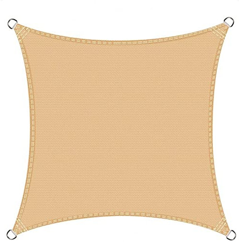 Vela ombreggiante quadrata m 3,6x3,6 SABBIA