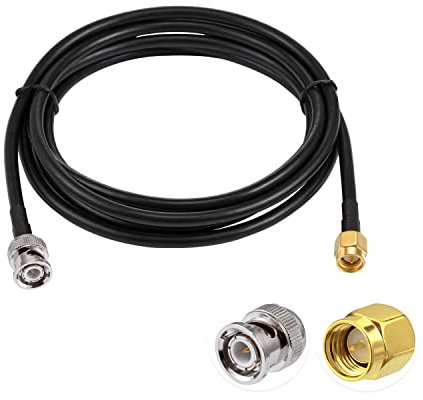 Vecys SMA Männlicher auf BNC Männlicher HF-Koaxialkabel 50 Ohm SMA zu BNC RG58 Jumper Kabel 10ft/3m für Antennen Amateurfunk Wireless LAN Geräte Wi-Fi Radios
